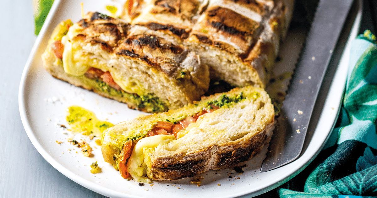 Caprese ciabatta braai bread