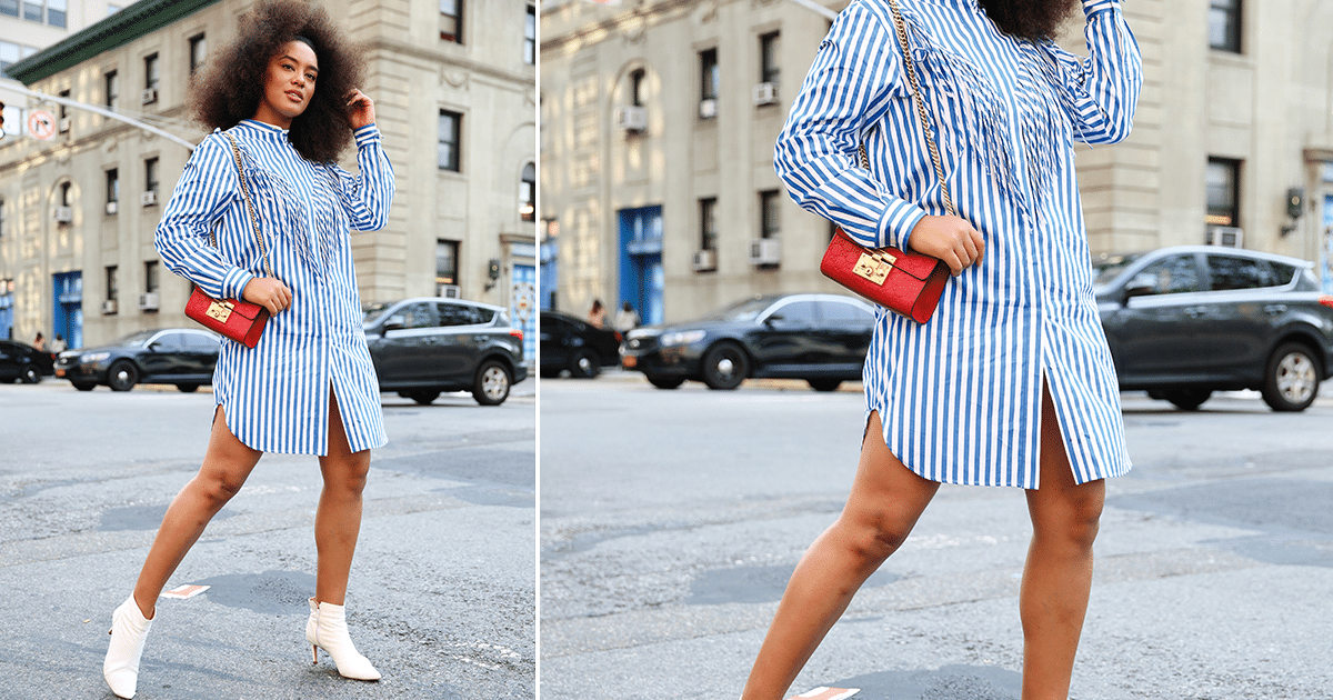 Styling the shirt-dress to flatter your shape