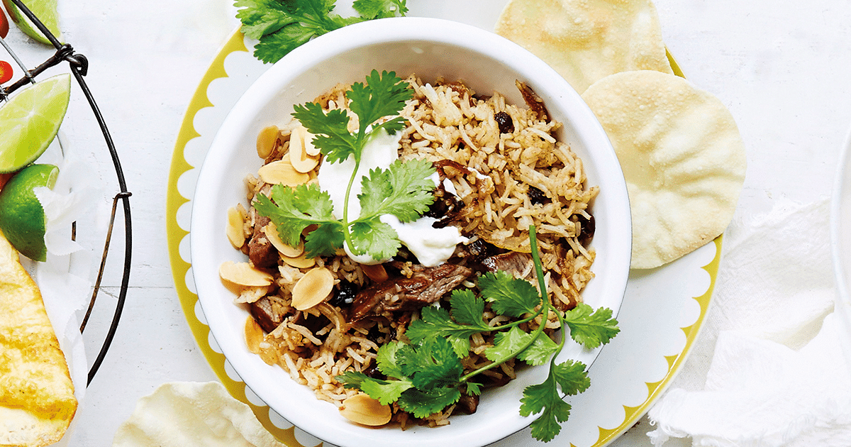 Easy beef biryani