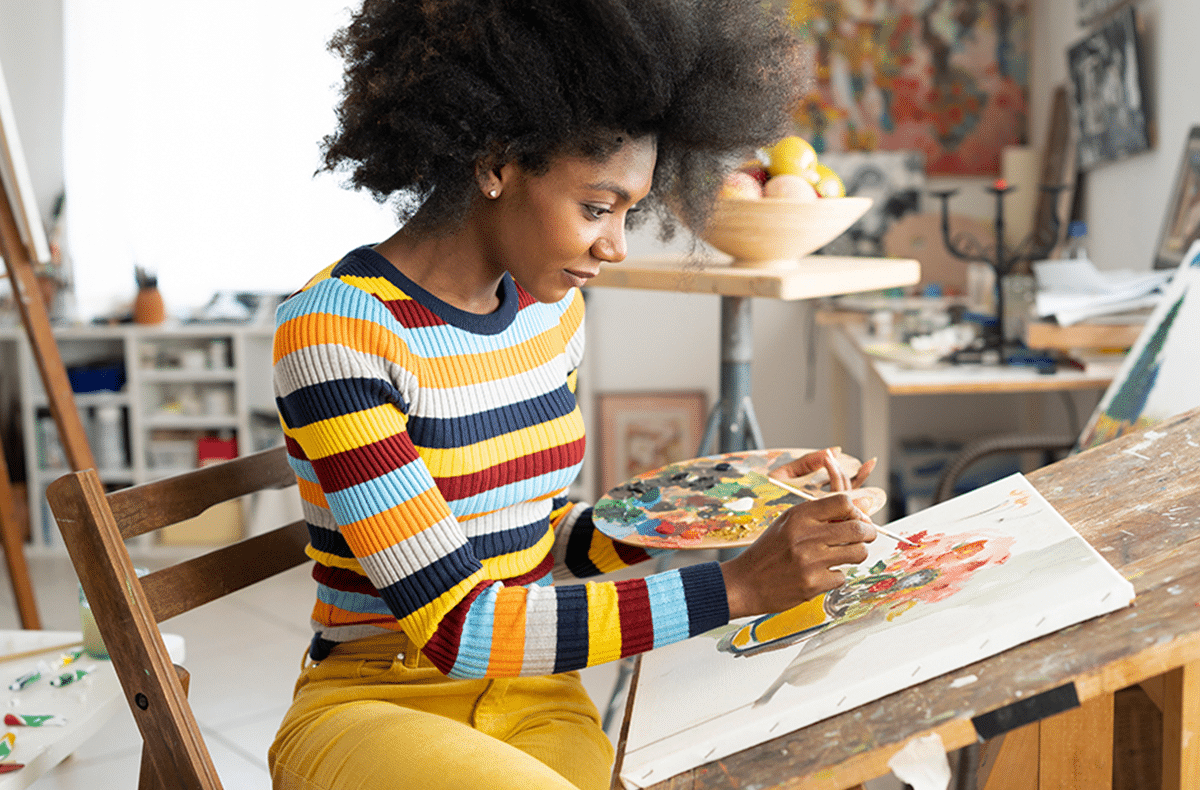 Doing art therapy at home