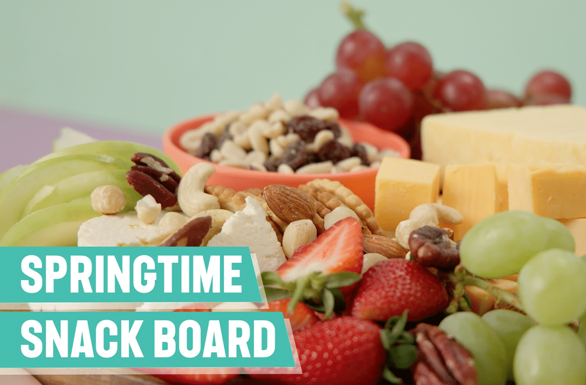Springtime snack board