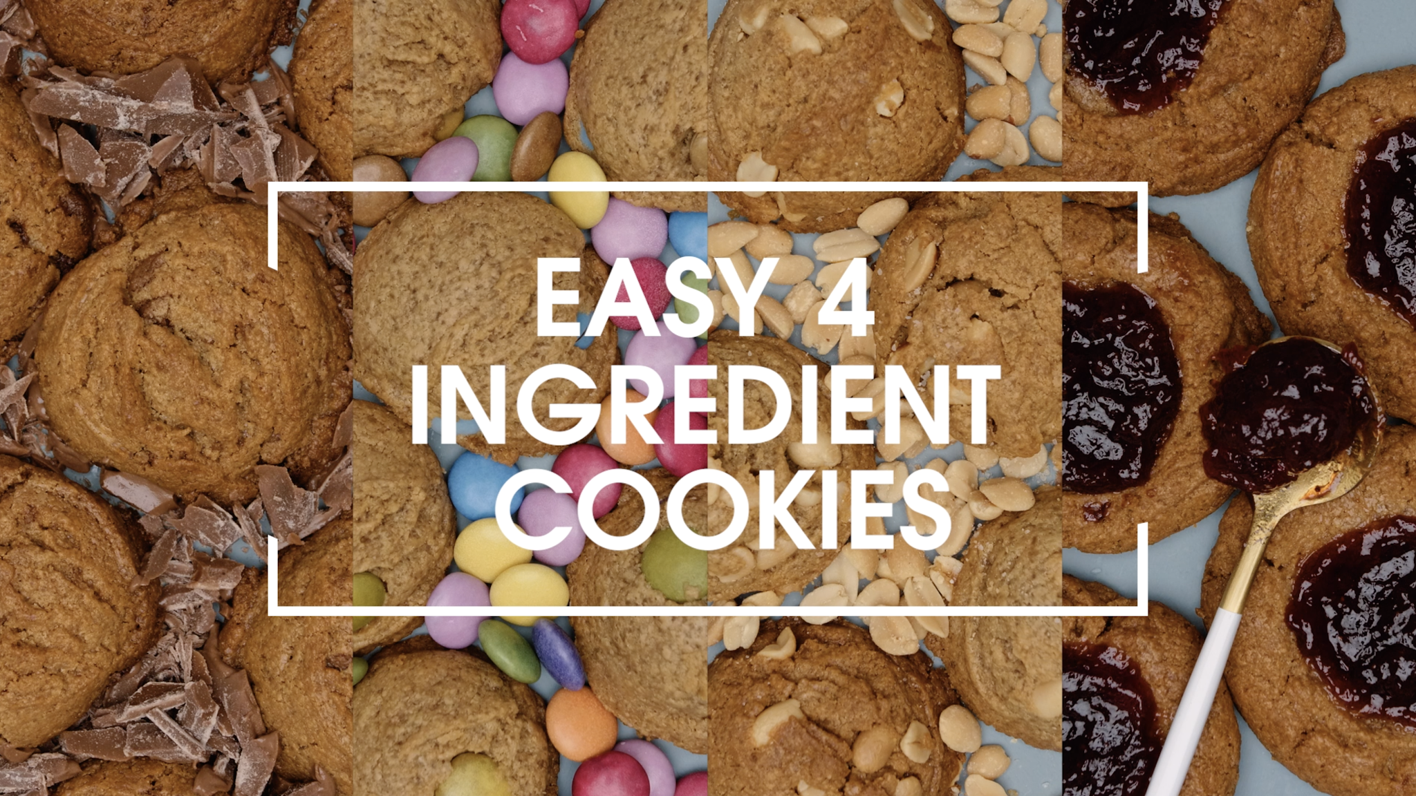 Delicious 4 ingredient cookies 4 ways
