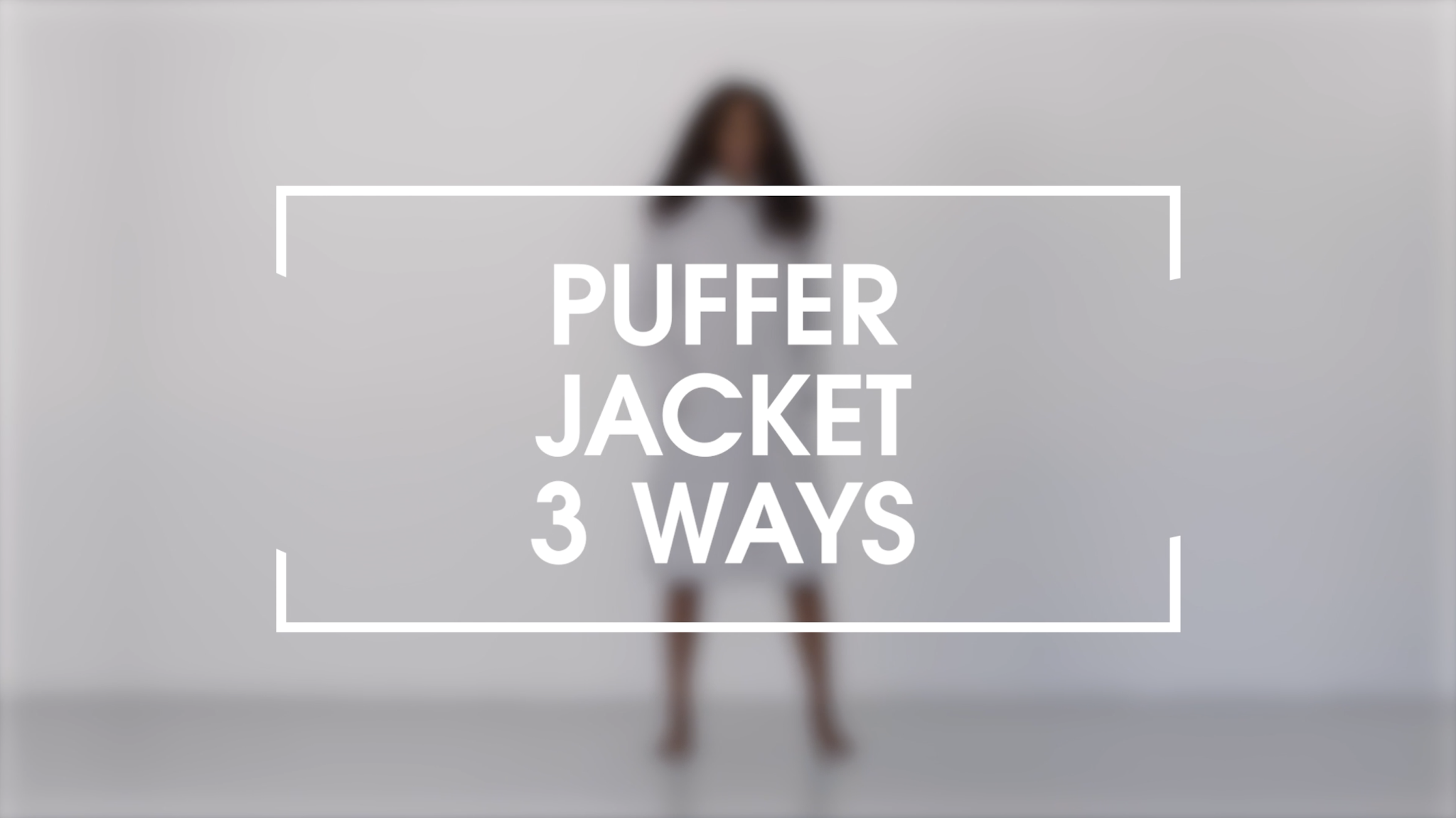 Puffer jacket 3 ways