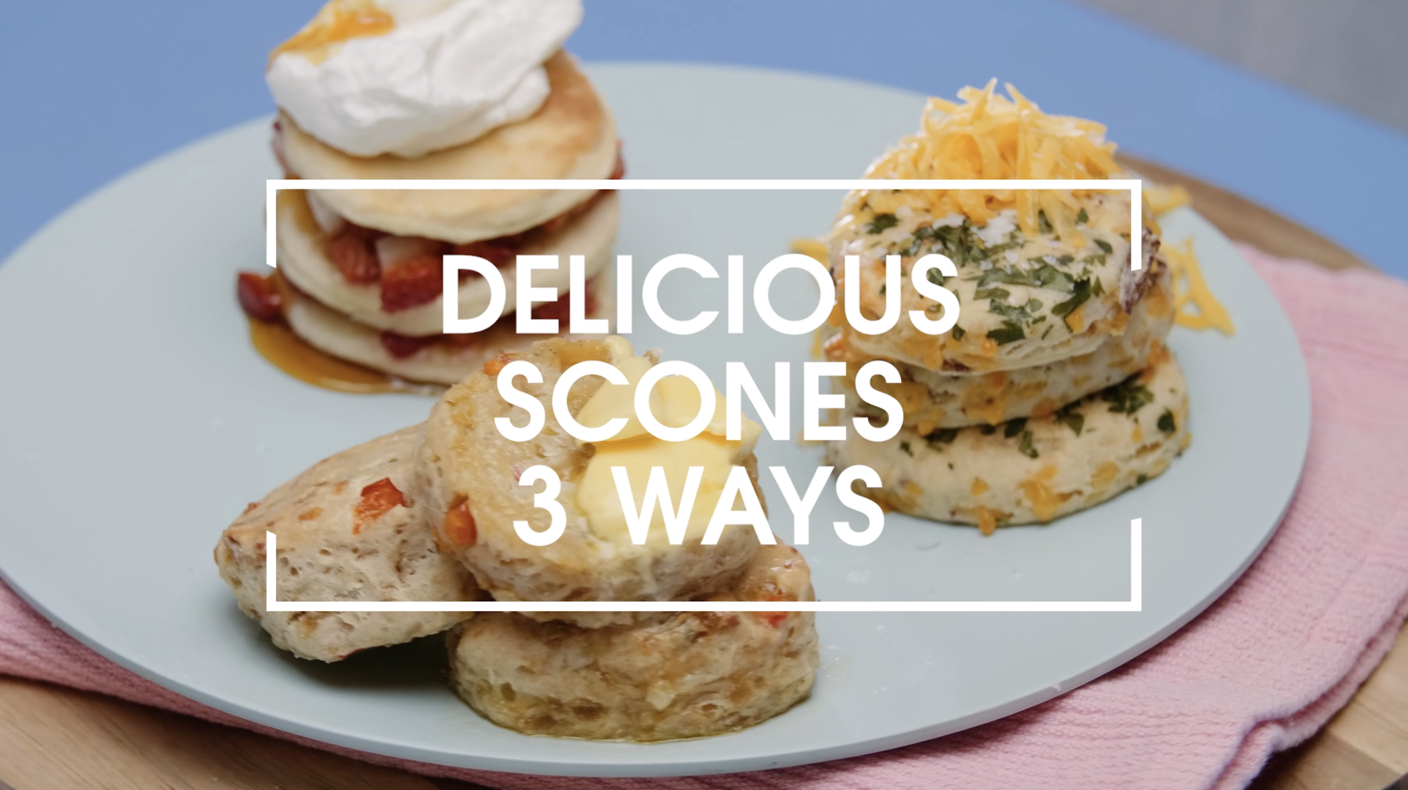 Delicious scones 3 ways