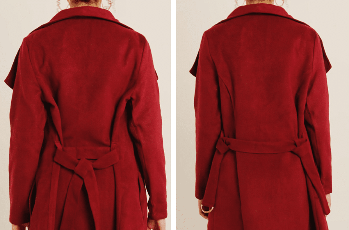 3 ways to belt a coat at the back